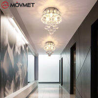 Postmodern Crystal LED Ceiling Lamp With Iron Glass Aisles Balcony Indoor Living Bedroom Aluminum Hanging Chandelier G4