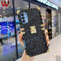 เคสเงาวับบลิงหรูหราเหลี่ยมเพชร VWTEROKAI สำหรับ OPPO Reno 4 4G / Reno 4 Pro 4G Reno 6 5G Reno 6 Pro Oppo Reno 6 4G Reno 4F Reno 2F Realme C15 C12 C11 C20 C21 C53 NFC เคสโทรศัพท์ฝาปิดด้านหลังสวยงามผู้หญิงซิลิโคนนิ่มแบบ C51