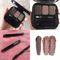 Kiko eyebrow powder three-color eyebrow cream set new waterproof and sweat-proof beginner natural lasting eyebrow brush eyebrow tool