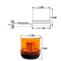 ขายร้อนหมุนแฟลชสโตรโบสโคปแม่เหล็กแรงดูดหลังคารถ LED ไฟเตือนความสว่างสูงพร้อมสายสปริงแบบยืดไสลด์