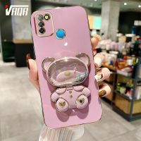 VRQR เคสโทรศัพท์ชุบโลหะด้วยไฟฟ้าสุดหรูสำหรับ Infinix Smart 5 Hot 10 Lite X657 X657C X657B ทรายเหลวน่ารักกันกล้องหล่น