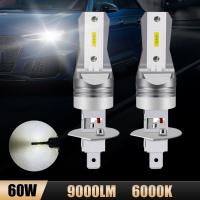 [ANYA Auto Parts] 2ชิ้น H4 H7 H1 H3ไฟหน้ารถมอเตอร์ไซค์แบบ LED หลอดไฟ H11 H16 1860 6SMD 9000LM ไฟตัดหมอกรถยนต์60W 12V 24V 6000K สีขาว