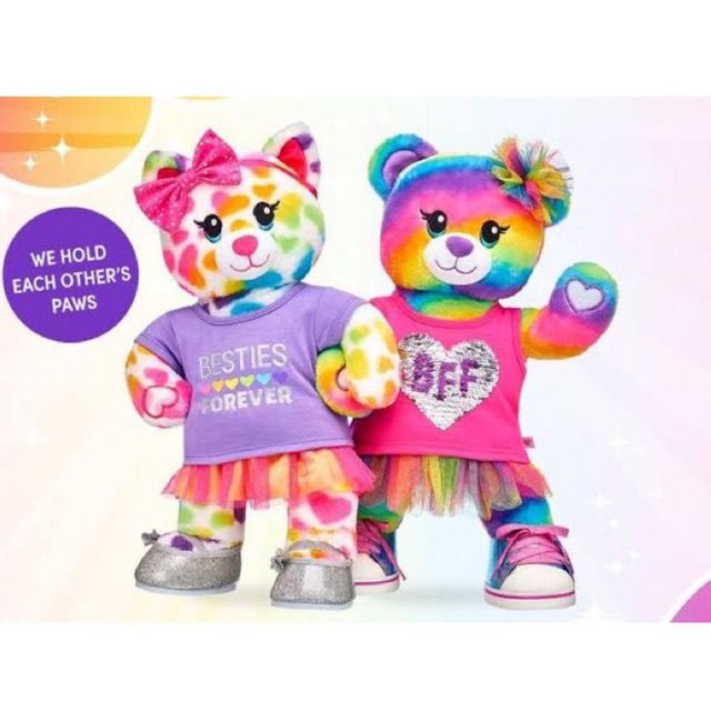 ขายดี-ตุ๊กตาหมีบิ้วอะแบร์-สีรุ้ง-เรนโบว์เฟรน-build-a-bear-สินค้ามือสองคุณภาพสูงนำเข้าจากอเมริกา