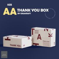 กล่องพัสดุ กล่องไปรษณีย์ฝาชน พิมพ์ลาย Thank You เบอร์ AA (20 ใบ)