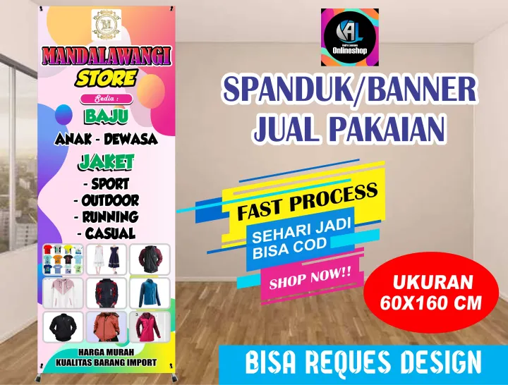 Spanduk Banner Jual Pakaian Lazada Indonesia 