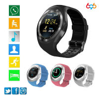 696 Smart Watch Y1หน้าจอกลมติดตามกิจกรรมการออกกำลังกายการนอนหลับการตรวจสอบ Pedometer แคลอรี่ติดตามสนับสนุนซิมการ์ดกล้องระยะไกล