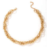 Tocona Punk Thick Chain Choker Necklace for Women Gold Color Alloy Metal Geoemtry Party Jewelry Accessories Collar 17072