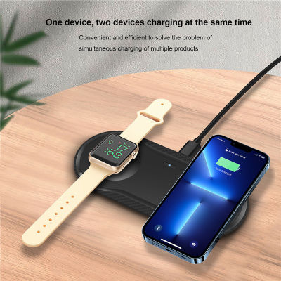 2 In 1 20W Fast Wireless Charger สำหรับ 14 13 12 11 XS XR X 8 7 6 SE 5 3 Pro Induction Dual Charging Pad