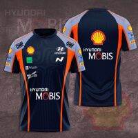 T SHIRT   Hyundai ShellS Mobis Hyundai Motorsport OMP Shell Summer Men T-shirt Short Sleeve Casual Women Oversized Clothes Tops