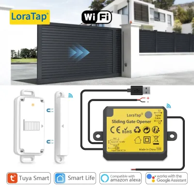 LoraTap Sliding Garage Door Opener Switch WiFi Motor Smart Life Google Home Electric Tuya Automation Slide Lock Controller