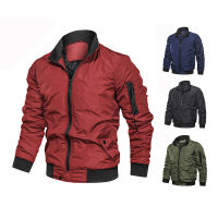 Mens Outdoor Jackets Casual Windproof Rainproof Long Sleeve Solid Men Winter Turn-down Collar Zipper Lined Workwear Sportswear