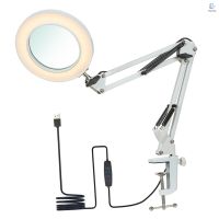 ✗ [HS] Tomshine Flexible Clamp-on Table Lamp with 8x Magnifier Swing Arm Dimmable LEDs Desk Light 3 Color Modes 10 Brightness Levels Reading Working Studying Light