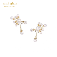 Miniglam Ivana Pearl Cluster Stud Earrings ต่างหูคลัสเตอร์ไข่มุก