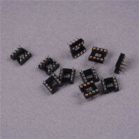 Eqrbtl อะแดปเตอร์ซ็อกเก็ต IC จุ่ม2.54มม. สำหรับ8pin รูกลมขนาด10ชิ้น