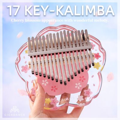 【YF】 Kalimba 17 Keys Thumb Blossoms Crystals Calimba Musical Instrument Gifts Idea Girlfriend