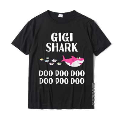 Gigi Shark Doo Doo Tshirt For Women Christmas Gifts T-Shirt Funny Male Top T-Shirts Group Tops T Shirt Cotton Casual