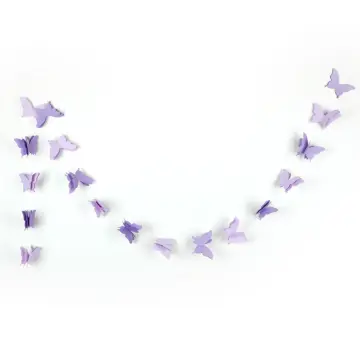 3D Paper Butterfly Garland Buntings for Wedding Party Birthday Festival Diy  Banner Hanging Decorations 3D Paper Butterfly String