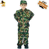 DSPLAY Kids Camouflage Uniform Cosplay New Style Boys Handsome Soldier Costume Fancy Suit Halloween Party