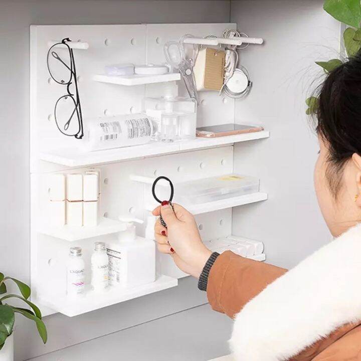 Minimalist Wall Mounted Adhesive Peg Board Shelves Lazada PH