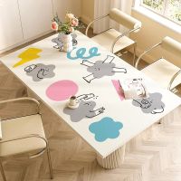 【NEW】【Penghantaran Privasi Tinggi】 Cross-Border Cartoon Household Wear-Resistant Anti-Scalding Table Mat Erasable Coffee Table Tablecloth Waterproof Oil-Proof Leather Table Mat