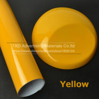 102030405060x152CM Yellow Glossy Vinyl Car Sticker Glossy Film Wrap Vinyl For HOOD Roof Car glossy Vinyl for car decorate