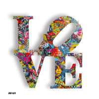 Abstract Street Graffiti Art Letter Love Canvas Painting Posters and Prints Cuadros Wall Art Pictures for Living Room Home Decor