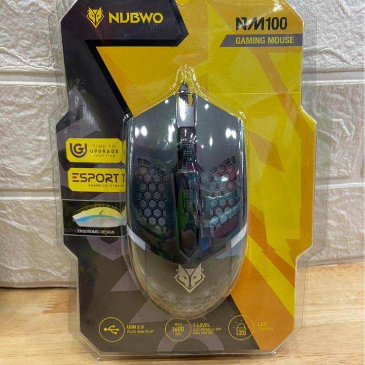 nubwo-nm-100-เมาส์-เมาส์เกมมิ่ง-เล่นเกม-mouse-usb-gaming-optical-มีไฟ