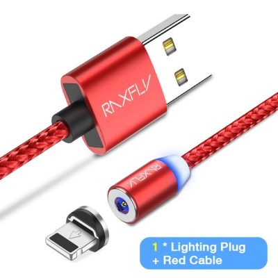 RAXFLY USB แท่นชาร์จแม่เหล็กสายสำหรับ iPhone 5 5S ให้แสงสว่างกับ USB แม่เหล็กสายชาร์จไมโคร USB ประเภท USB สายเคเบิ้ล Type C สำหรับ Huawei P20 Pro