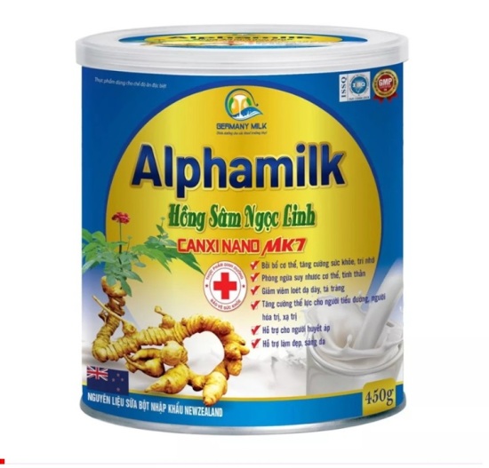 Sữa bột alphamilk hồng sâm ngọc linh canxi nano mk7 - ảnh sản phẩm 1