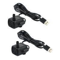 2X Ultra-Quiet Mini Brushless Usb Water Pump 5V 70Cm Submersible Fountain Aquarium Circulating