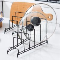 Rack Shelf Stand Multi Layer Space Saving Rustproof Cutting Board Practical Kitchen Organizer Pot Lid Holder Iron Art For Home