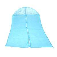 Non-woven Fabric Storage Garment Cover Protector Bag with Translucent Top for Suit Dress Clothes Dustproof Medium Size Blue