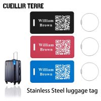 【DT】 hot  QR CODE Personalized Luggage Tags Laser Reusable Travel Tags Engraving Fashion Metal Travel Luggage Tags Baggage Suitcase Number