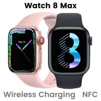 นาฬิกา 8 Max Smart Watch ผู้ชายรับสาย 1.85 NFC Wireless Charging Sport Tracker ผู้หญิง Smartwatch ของขวัญสําหรับ Apple Phone PK IWO 27