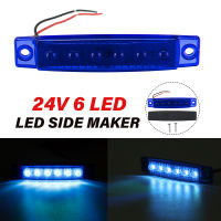 24V 6 LED Side Marker Lightโคมไฟตำแหน่งสำหรับรถพ่วงรถบรรทุกรถบรรทุก