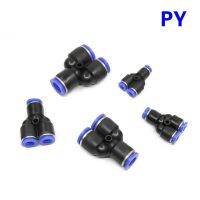 Py Air Quick Plug Connector Y type 3 vent Dynamic Connector Hose Plug in Gas Plastic Pipe Fittings Pneumatic Components 4 16MM