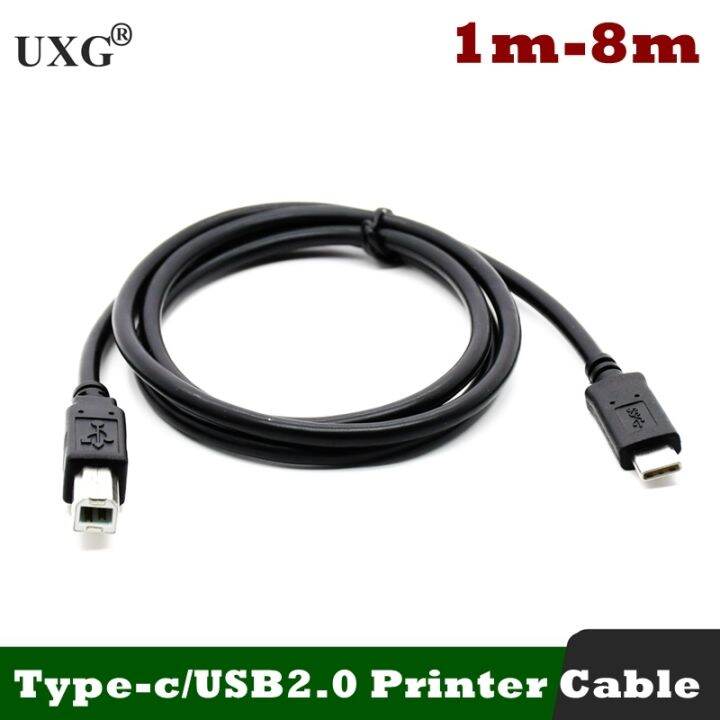 8m 5m 3m 1m USB Data Cable USB 3.1 Type C Male Connector to USB 2.0 B