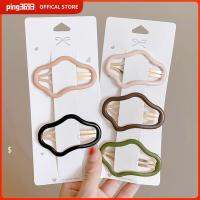 PING3693 3/5PCS โลหะสำหรับตกแต่ง คลิปกลวงรูปก้อนเมฆ เรซิน แบบพกพาได้ คลิปผมด้านข้าง ของใหม่ เครื่องประดับผมวินเทจ สาวๆ