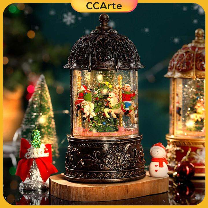 CCArte Carousel Snow Globe Music Box with Musical and Lights Christmas