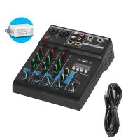 Professional Audio Mixer 4 Channels Bluetooth-Compatible Sound Mixing Console Built-In 48V Phantom Power Supply Drop Shipping