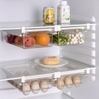 【CC】 Fruit Food Storage Plastic Fridge Organizer Under Shelf Drawer Rack Holder Refrigerator New