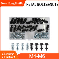 M5 M6กลีบสกรู Rivet Nut Bolt ชุดซ่อมรถป้ายทะเบียน Tube โลดโผน Anchor แผ่นเหล็กอลูมิเนียมแผ่นขยาย Bolts