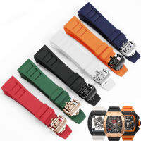 อินเทอร์เฟซนูน Multi-สีสบาย Breathable ซิลิโคน20X25มม. นาฬิกาสำหรับ Richard Mille Rm011ยาง Accessories