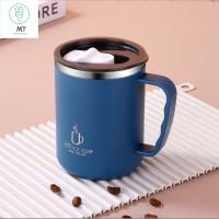 J2UQR3 เคสคลุม แก้วกาแฟสแตนเลส พร้อมฝาปิด สองชั้น แก้วกาแฟติดผนังสองชั้น แก้วน้ำสำหรับเด็ก ป้องกันการรั่วซึม แก้วกาแฟหุ้มฉนวน บ้านในบ้าน