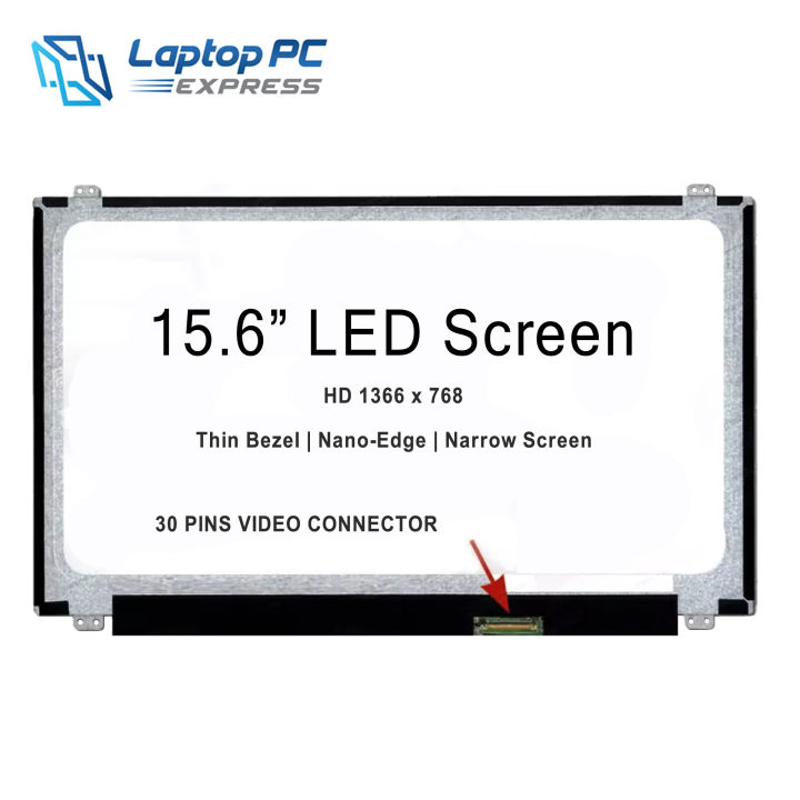 15.6" inches 30 Pins Laptop LED Screen Display Thin Bezel HD 1366 x 768 Lazada PH