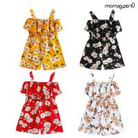 COD DSFERTEREERRE OrangeMom Children Girl Jumpsuit Floral Pattern Ruffled Sleeveless Jumpsuit Summer Cute Childrens Clothing Girl Korean Style Girl Clothes Holiday Wear