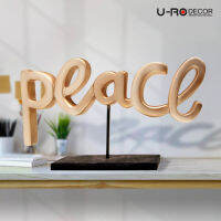 U-RO DECOR รุ่น PEACH (พีช) ประติมากรรมโพลีเรซิ่น Gold ขนาด W 33 x D 6.5 x H 20 cm. ตกแต่ง ของตกแต่ง ของแต่งบ้าน แต่งบ้าน  ตกแต่งโต๊ะ decoration home home decoration