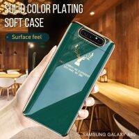 Coque เคสโทรศัพท์มือถือแบบยกได้,สำหรับ Samsung A80 TPU นิ่มบางมากเรียบ GKK เคสกันกระแทกด้านหลัง