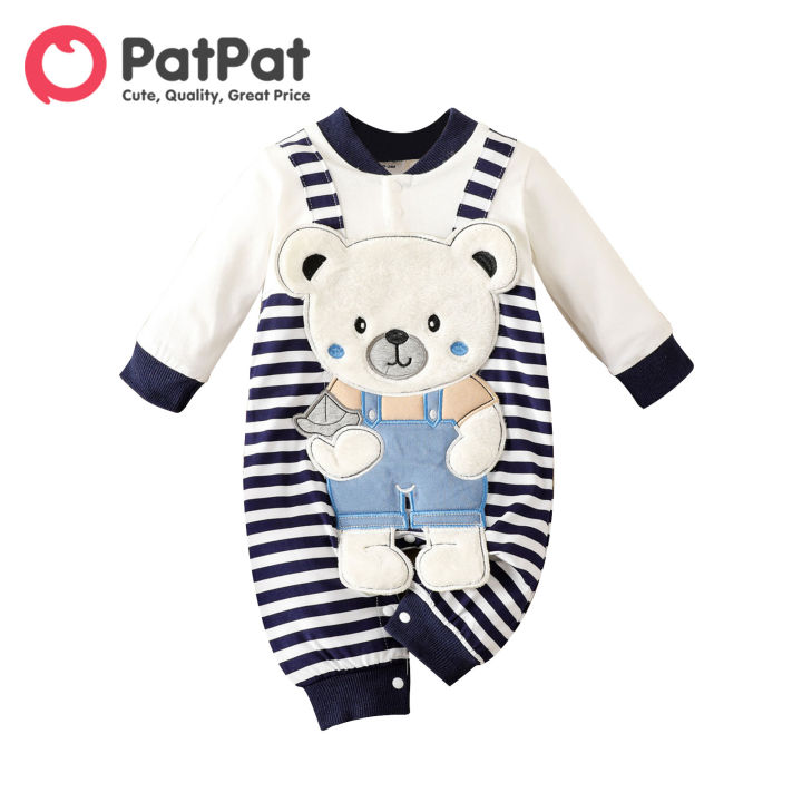 PatPat Baby Boy Clothes New Born Overalls Jumpsuit Romper Infant