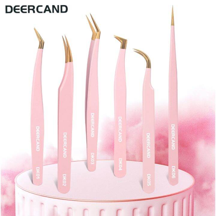 LJ7.31 Add to wish list DEERCAND pink gold tweezers eyelash extension